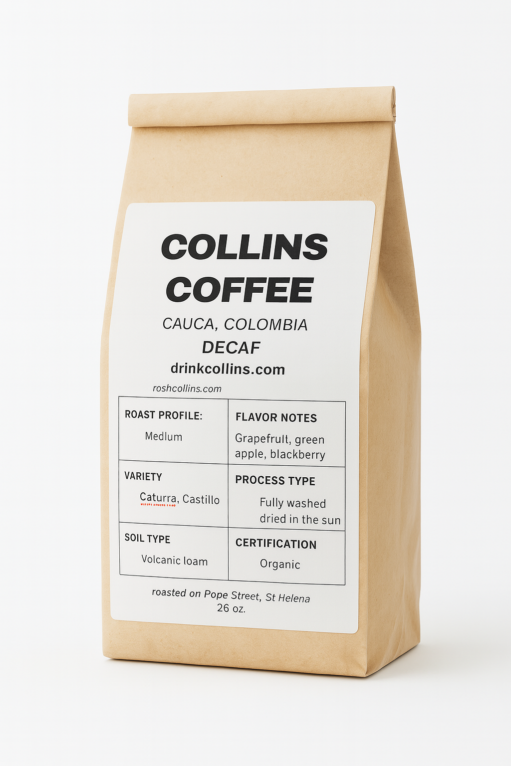 Cauca, Colombia Decaf - 26 oz